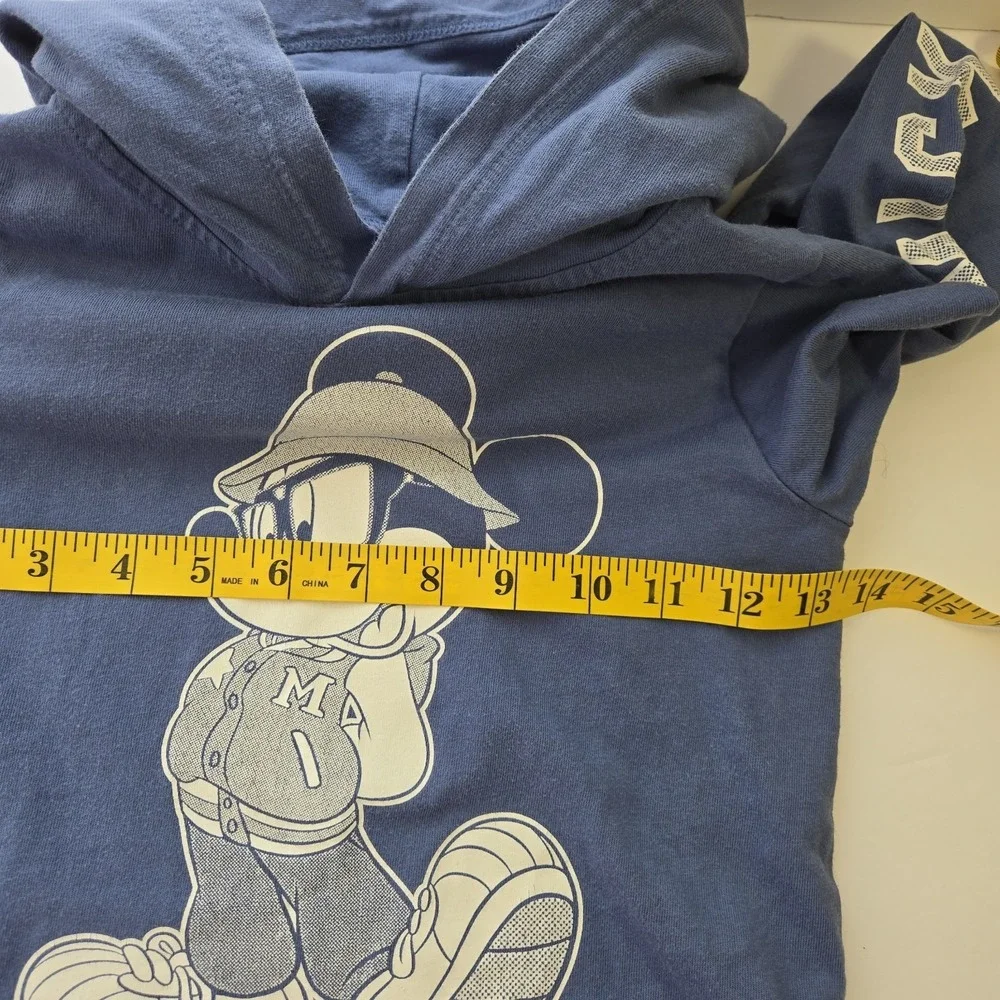 Baby‎ Gap X Disney Hooded Mickey Mouse T-shirt  Size 5T Blue Organic Cotton